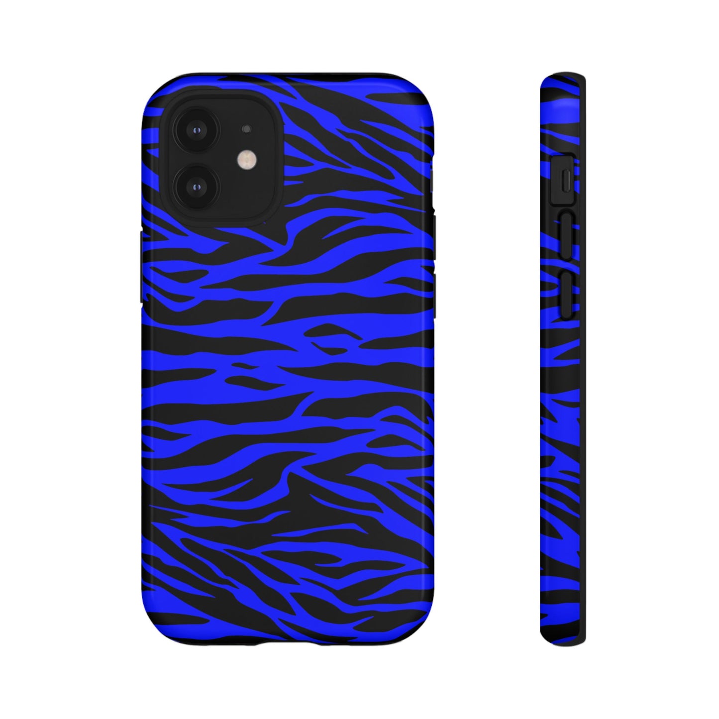 Blue Wild Tiger Print Pattern Tough Phone Case To protect your Phone