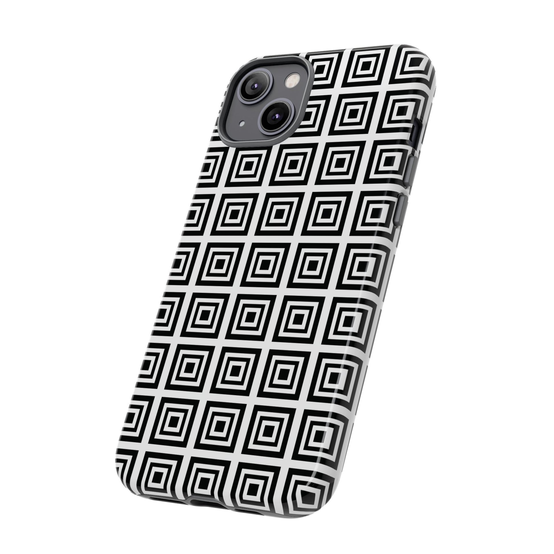 Cute Square Black and With Tough Phone Case, Phone Case, JSCHAFFA.com