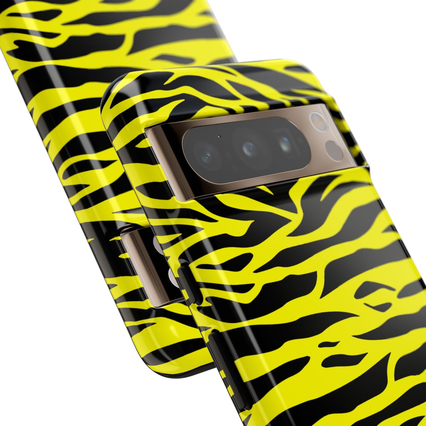 Yellow Cute Wild Tiger Print Pattern Tough Phone Case, Phone Case, JSCHAFFA.com