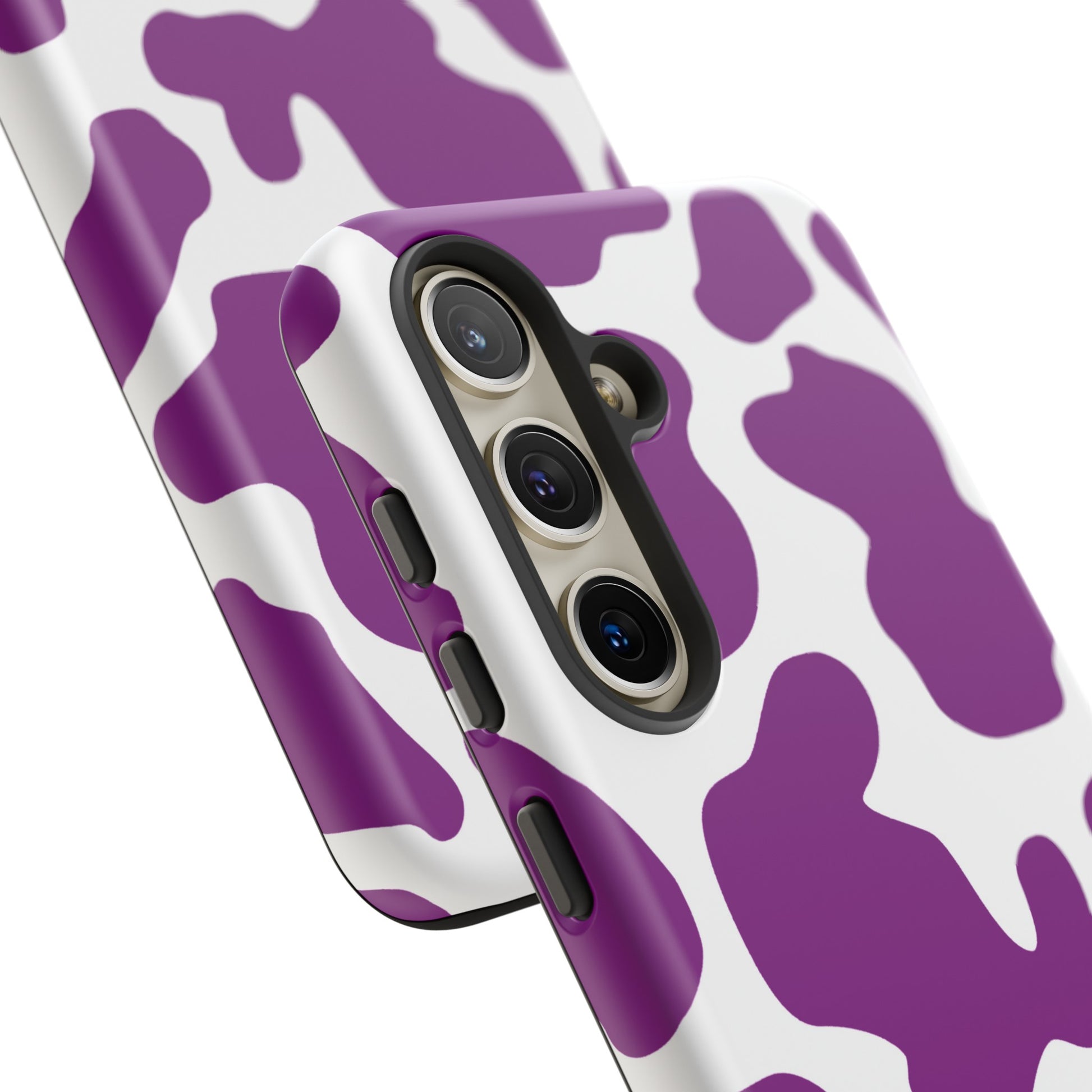 Purple Cow print phone Case iPhone Samsung Google, Phone Case, JSCHAFFA.com