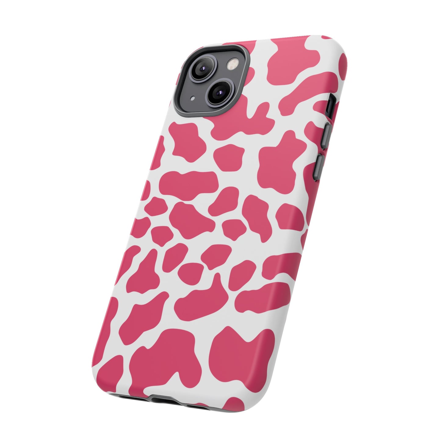 Pink Cow Print Cellphone Case iPhone Samsung Google, Phone Case, JSCHAFFA.com