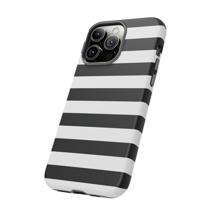 Black and White Stripe Tough Phone Case, Phone Case, JSCHAFFA.com