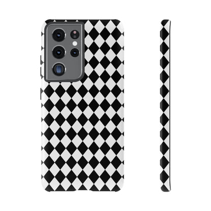 White and Black Dimond Tough phone Case Cover | iPhone | Google | Samsung