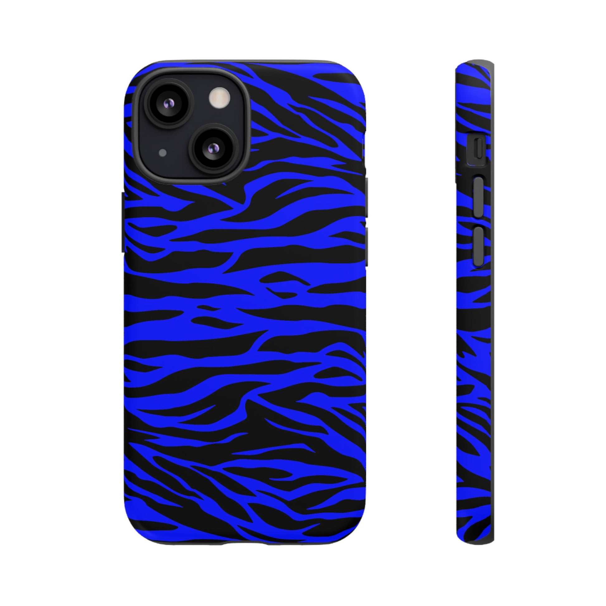 Blue Wild Tiger Print Pattern Tough Phone Case To protect your Phone, Phone Case, JSCHAFFA.com