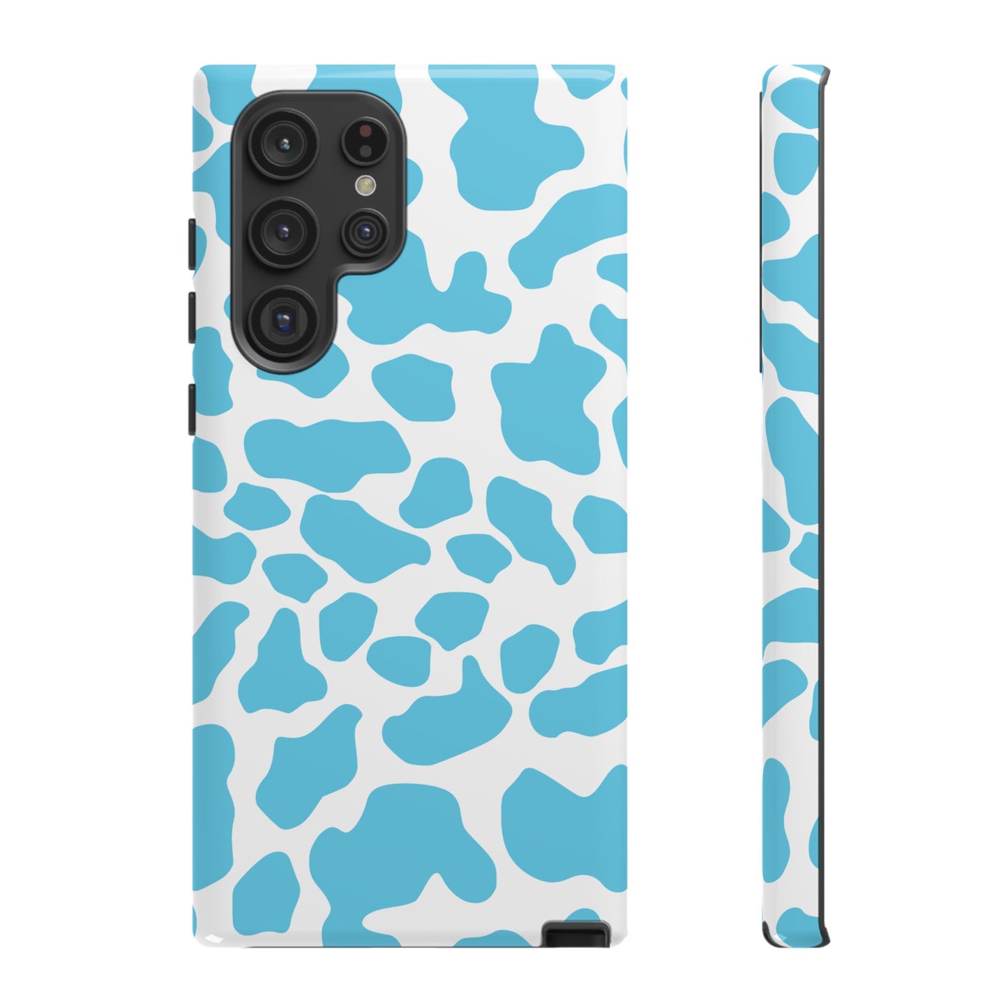 Blue Cow print phone case iPhone Samsung Google