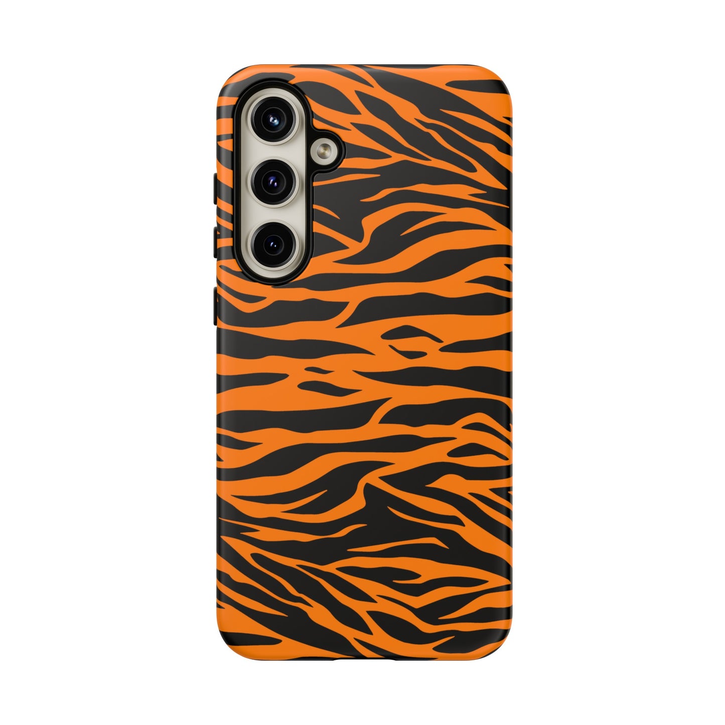 Orange Cute Wild Tiger Print Pattern Tough Phone Case., Phone Case, JSCHAFFA.com