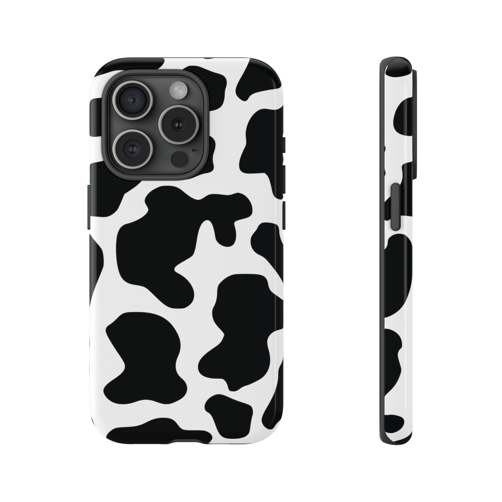 Black Cow print Phone Case iPhone Samsung Google, Phone Case, JSCHAFFA.com