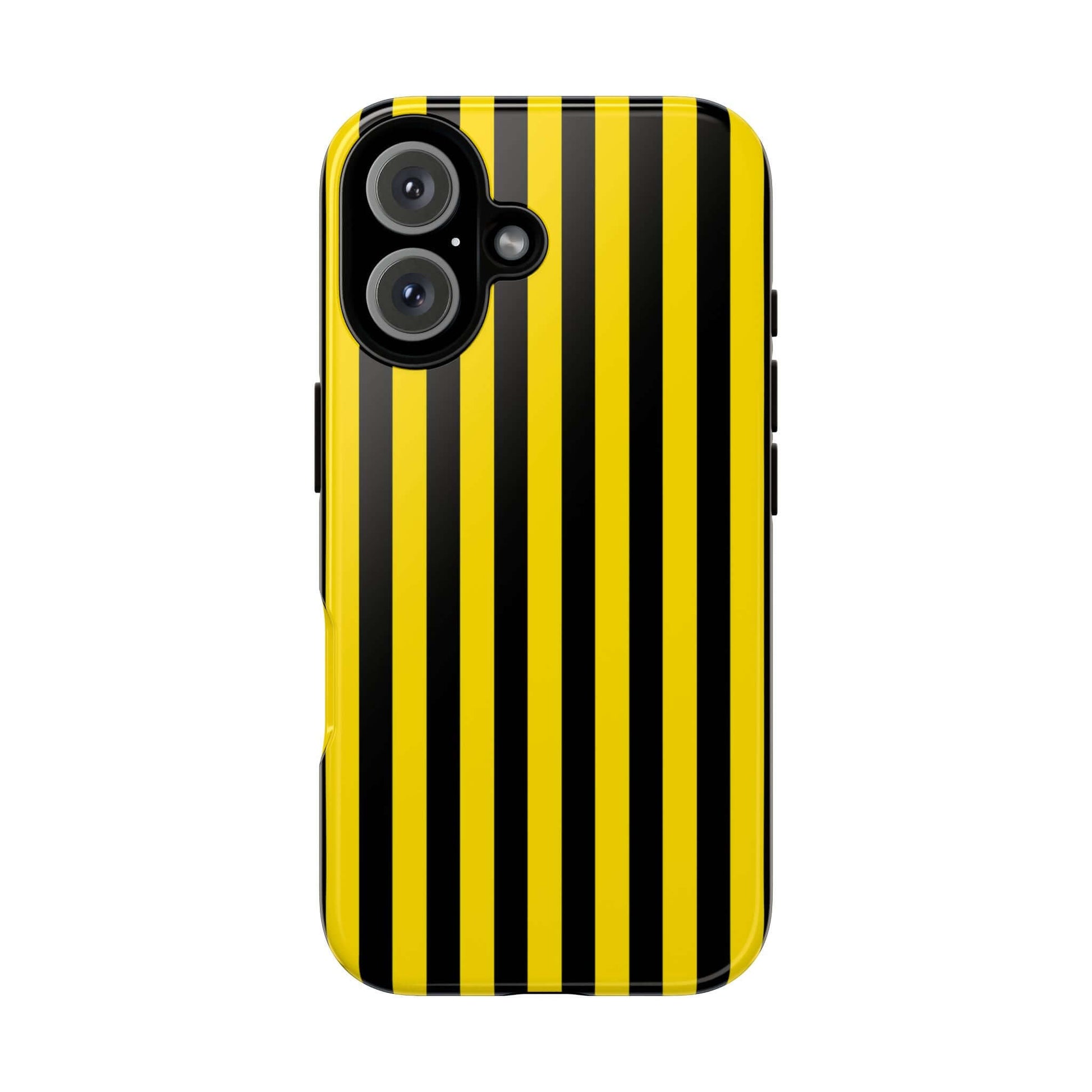 Yellow & Black Stripe Tough Case Phone Case for iPhone, Samsung, Google Mobile phones