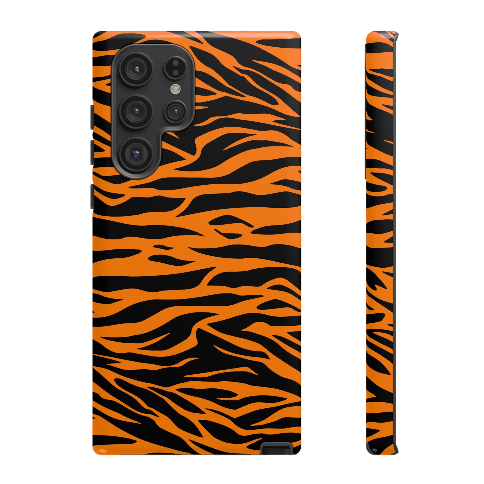 Orange Cute Wild Tiger Print Pattern Tough Phone Case., Phone Case, JSCHAFFA.com