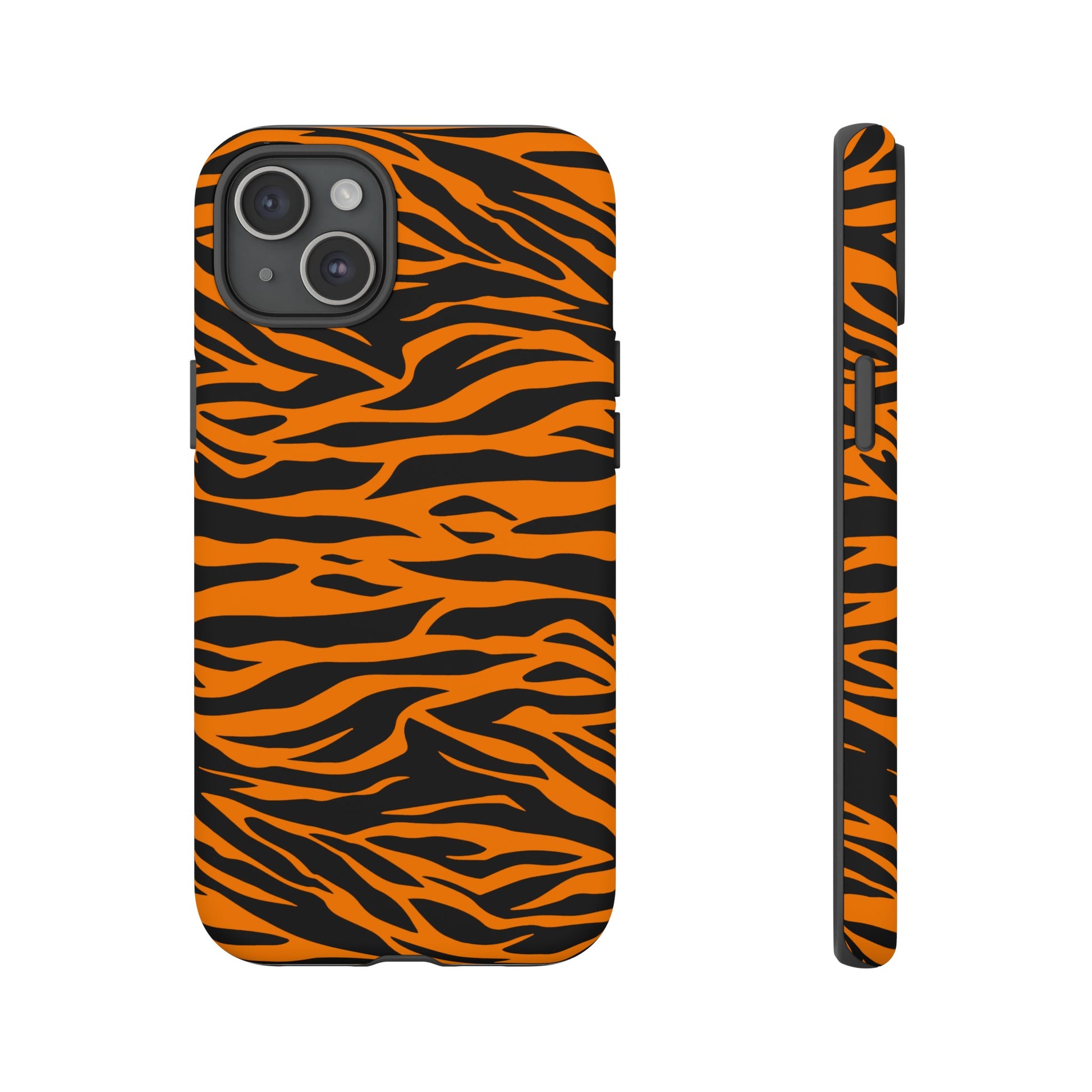 Orange Cute Wild Tiger Print Pattern Tough Phone Case., Phone Case, JSCHAFFA.com