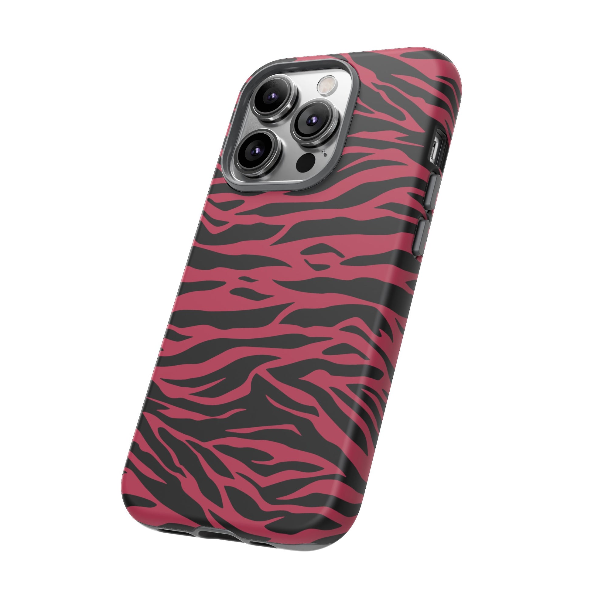 Viva Magenta Cute Wild Tiger Print Pattern Tough Phone Case, Phone Case, JSCHAFFA.com