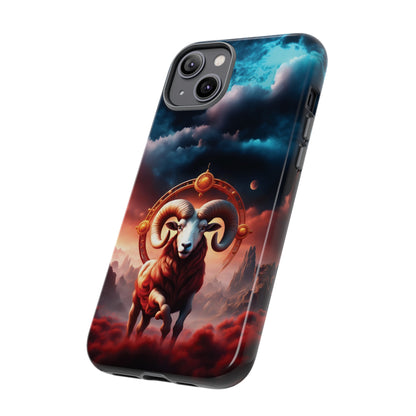 Aries Horoscope Astrology Tough Case for iPhone Samsung Galaxy and Google Pixel Phones, Phone Case, JSCHAFFA.com