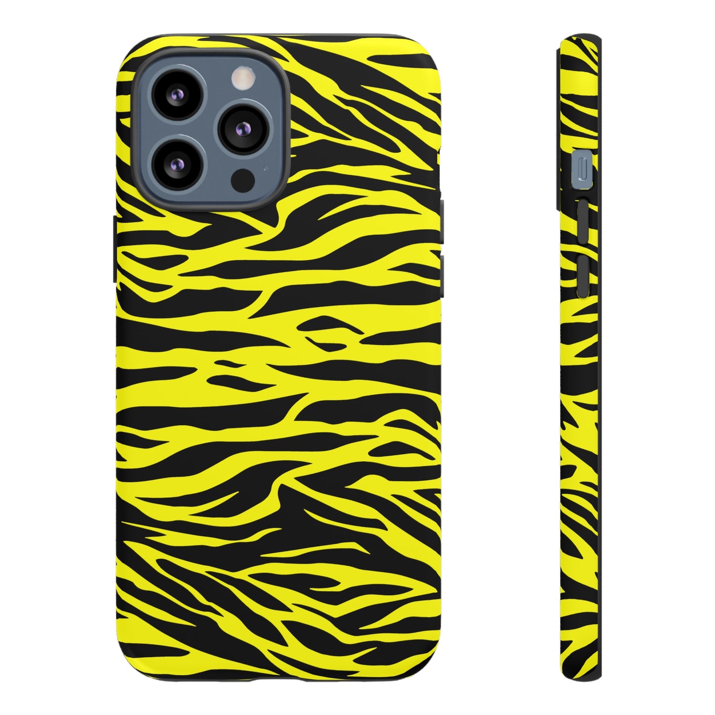 Yellow Cute Wild Tiger Print Pattern Tough Phone Case, Phone Case, JSCHAFFA.com