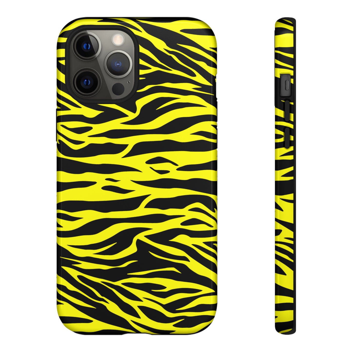 Yellow Cute Wild Tiger Print Pattern Tough Phone Case, Phone Case, JSCHAFFA.com