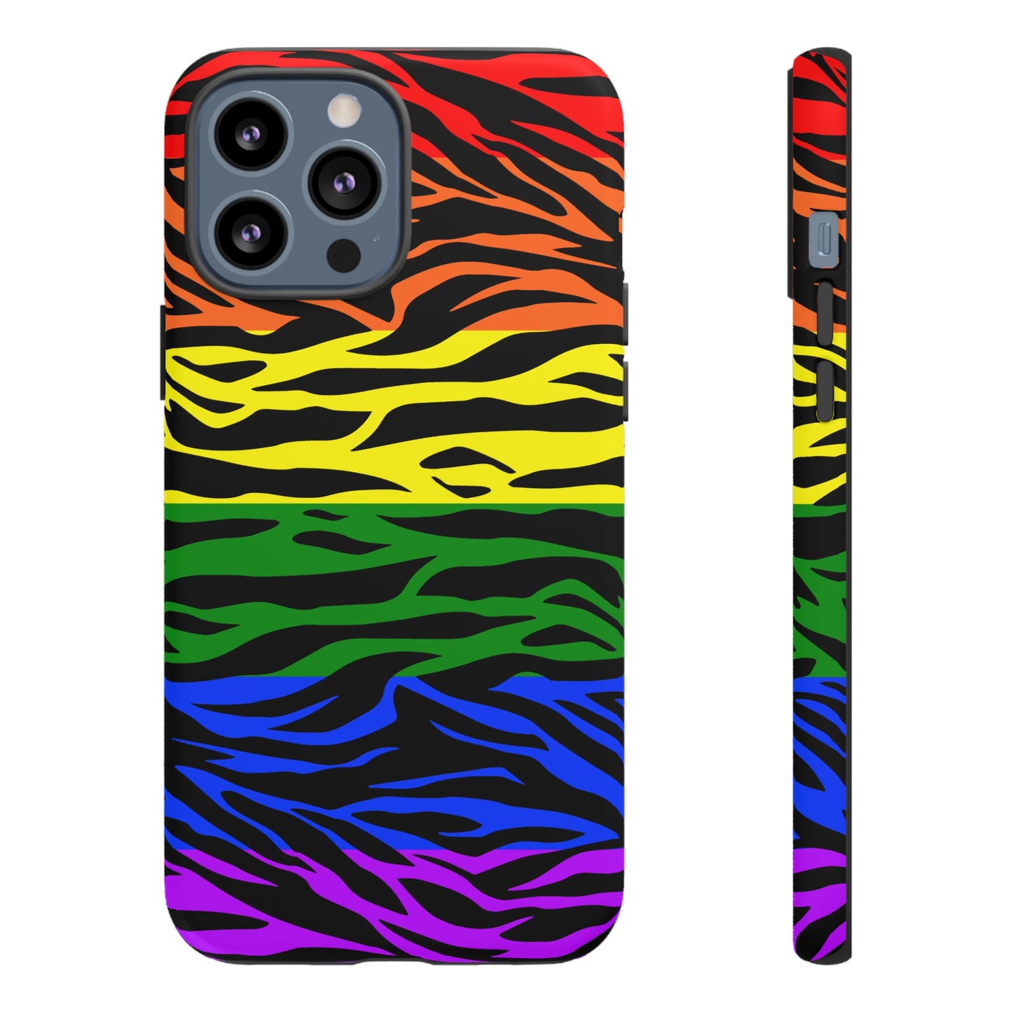 Pride LGBT Rainbow Discrete Tough Phone Case Tiger Print, Phone Case, JSCHAFFA.com