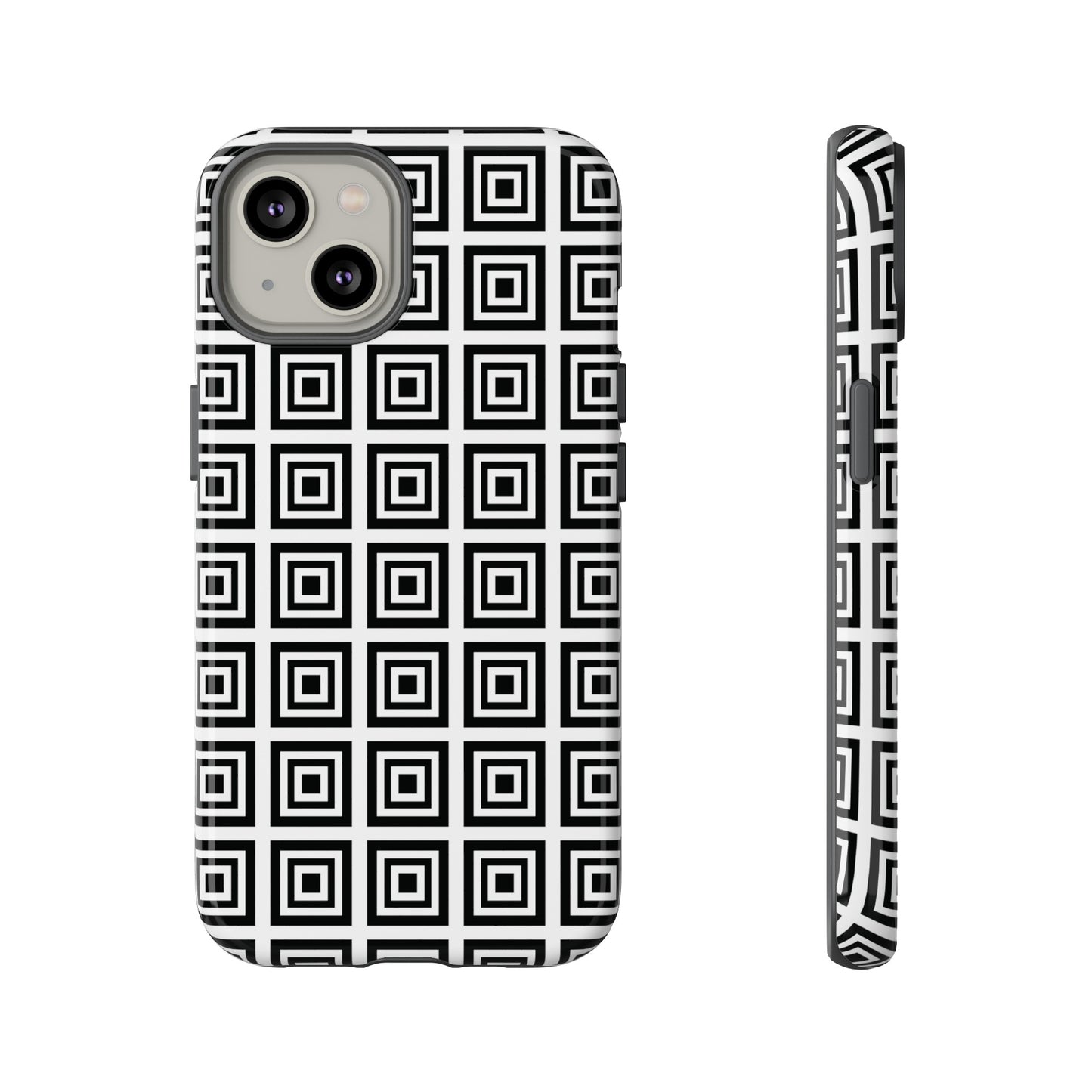 Cute Square Black and With Tough Phone Case, Phone Case, JSCHAFFA.com