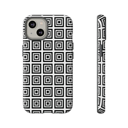 Cute Square Black and With Tough Phone Case, Phone Case, JSCHAFFA.com