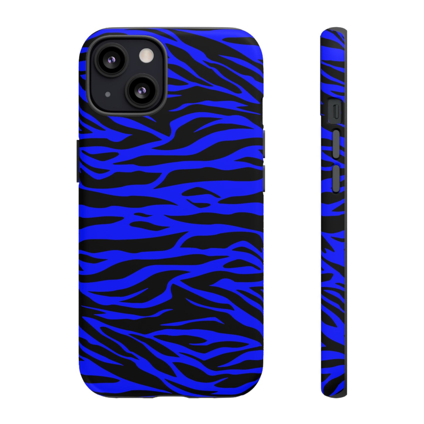 Blue Wild Tiger Print Pattern Tough Phone Case To protect your Phone