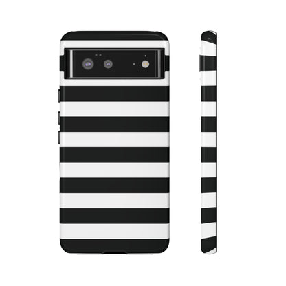 Black and White Stripe Tough Phone Case