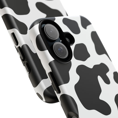 Black Cow print Phone Case iPhone Samsung Google