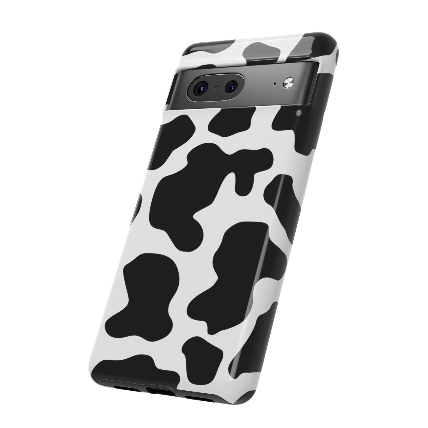 Black Cow print Phone Case iPhone Samsung Google, Phone Case, JSCHAFFA.com