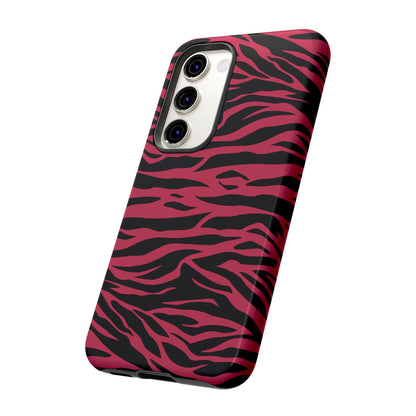 Viva Magenta Cute Wild Tiger Print Pattern Tough Phone Case