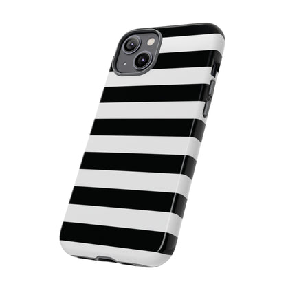 Black and White Stripe Tough Phone Case, Phone Case, JSCHAFFA.com