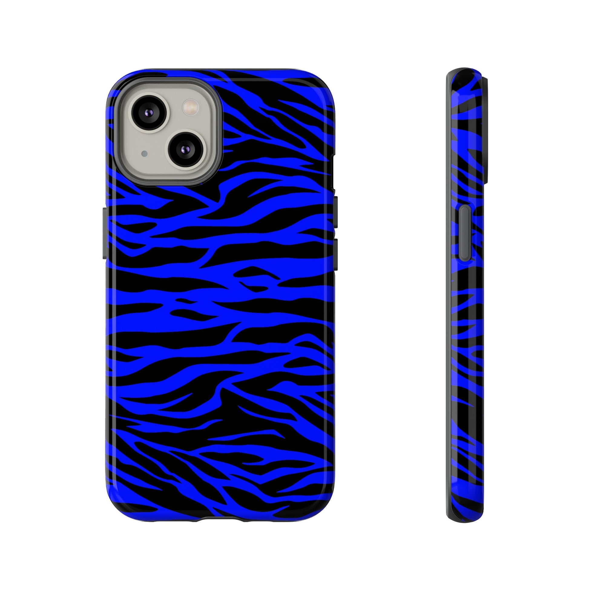 Blue Wild Tiger Print Pattern Tough Phone Case To protect your Phone, Phone Case, JSCHAFFA.com