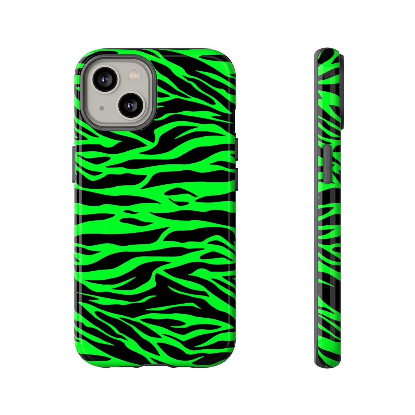 Green Cute Wild Tiger Print Pattern Tough Phone Case