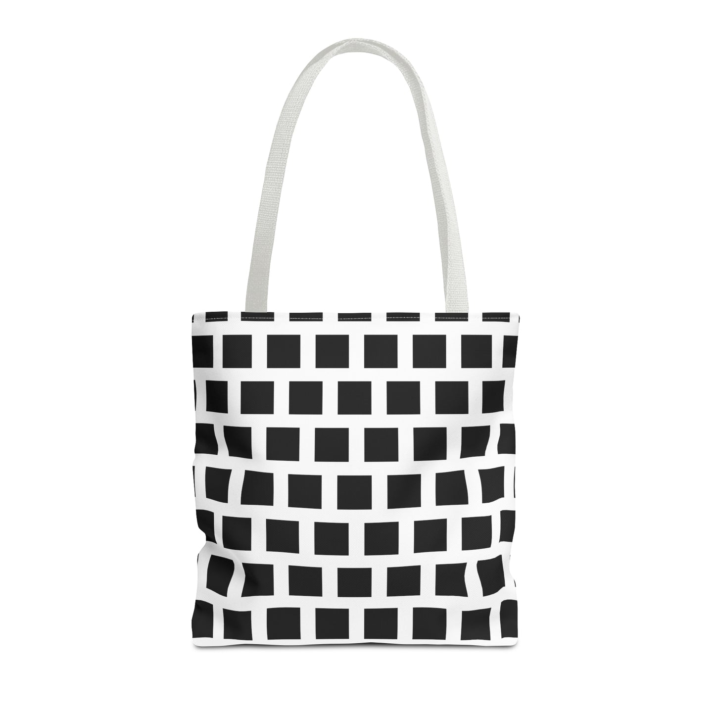 Tote Bag Black Square Pattern Shoulder Bag Versatile and Durable Bags JSCHAFFA.com