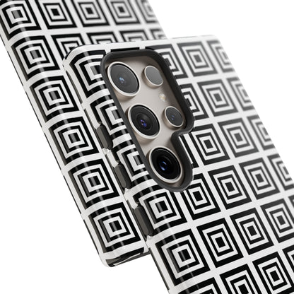 Cute Square Black and With Tough Phone Case, Phone Case, JSCHAFFA.com