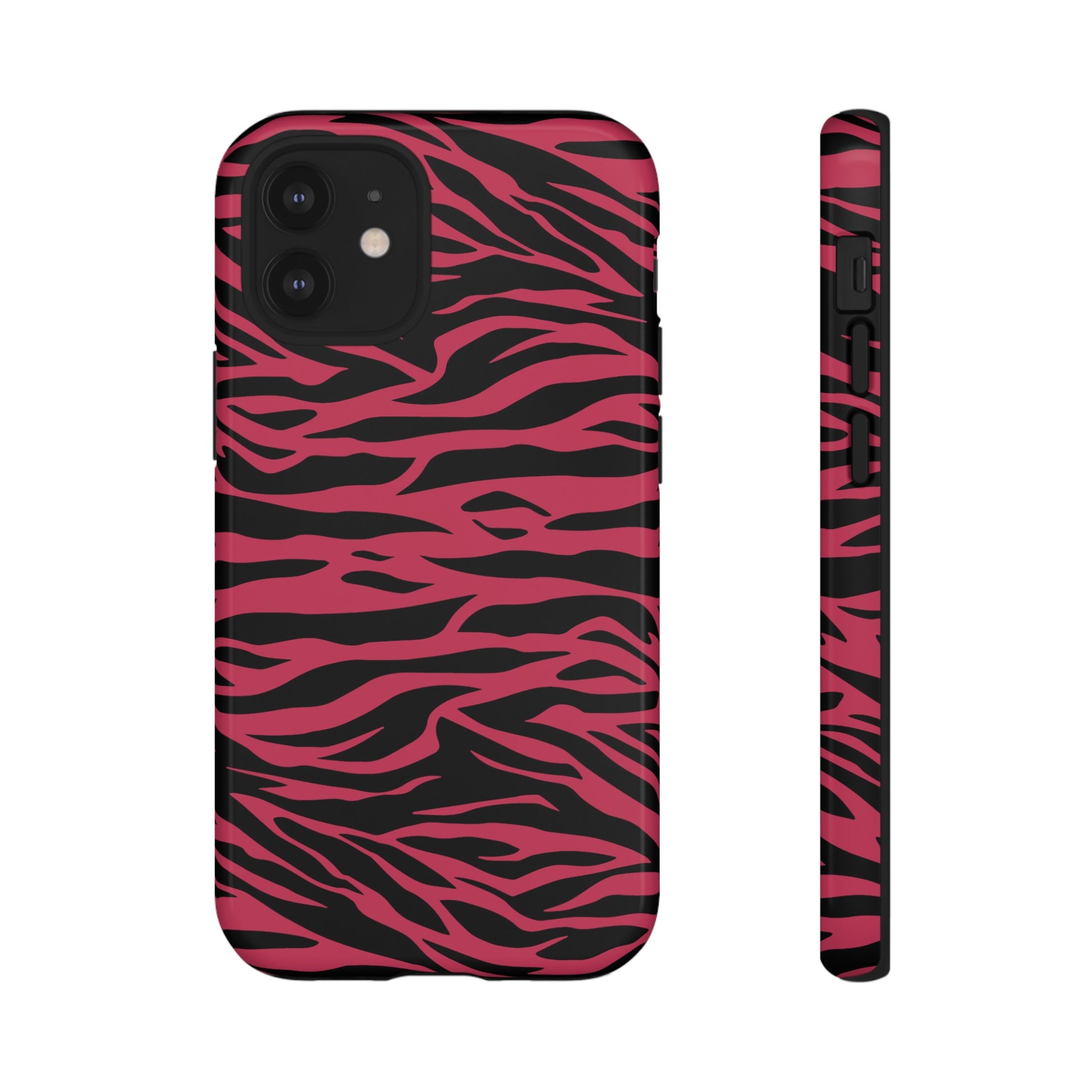 Viva Magenta Cute Wild Tiger Print Pattern Tough Phone Case, Phone Case, JSCHAFFA.com