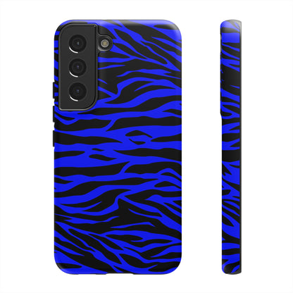 Blue Wild Tiger Print Pattern Tough Phone Case To protect your Phone, Phone Case, JSCHAFFA.com