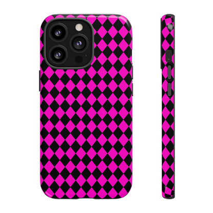 Pink Black Dimond Tough phone Case Cover | iPhone | Google | Samsung, Phone Case, JSCHAFFA.com