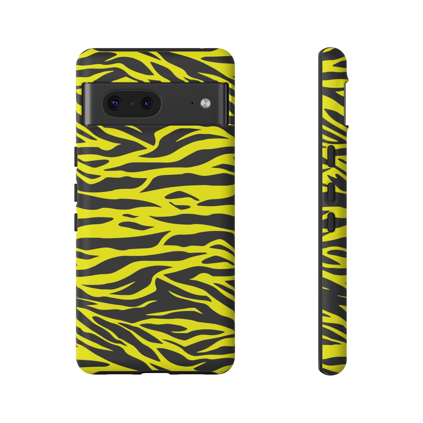 Yellow Cute Wild Tiger Print Pattern Tough Phone Case, Phone Case, JSCHAFFA.com