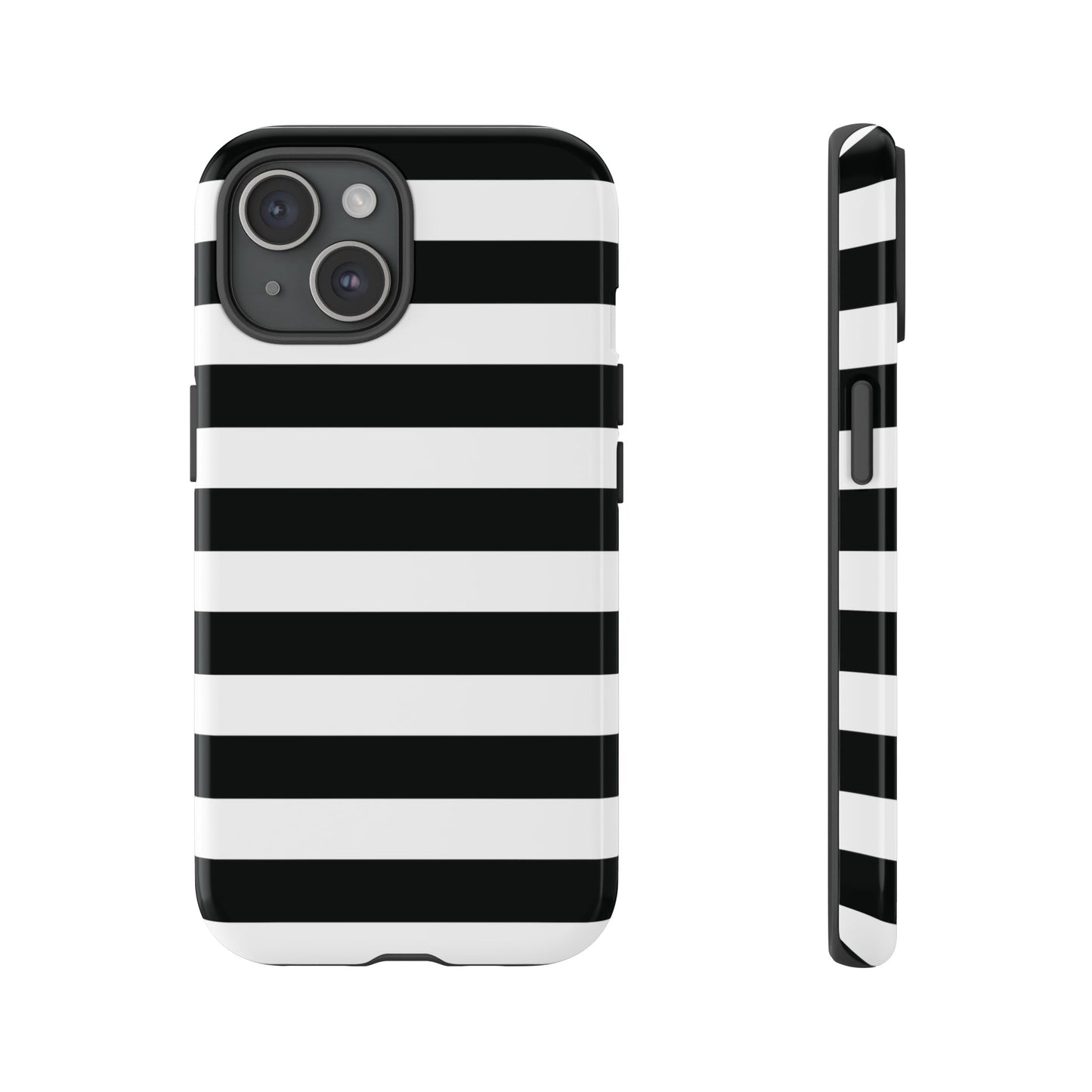 Black and White Stripe Tough Phone Case