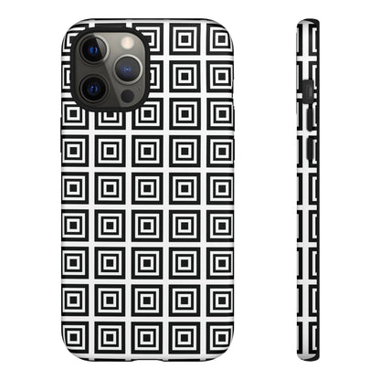 Cute Square Black and With Tough Phone Case, Phone Case, JSCHAFFA.com