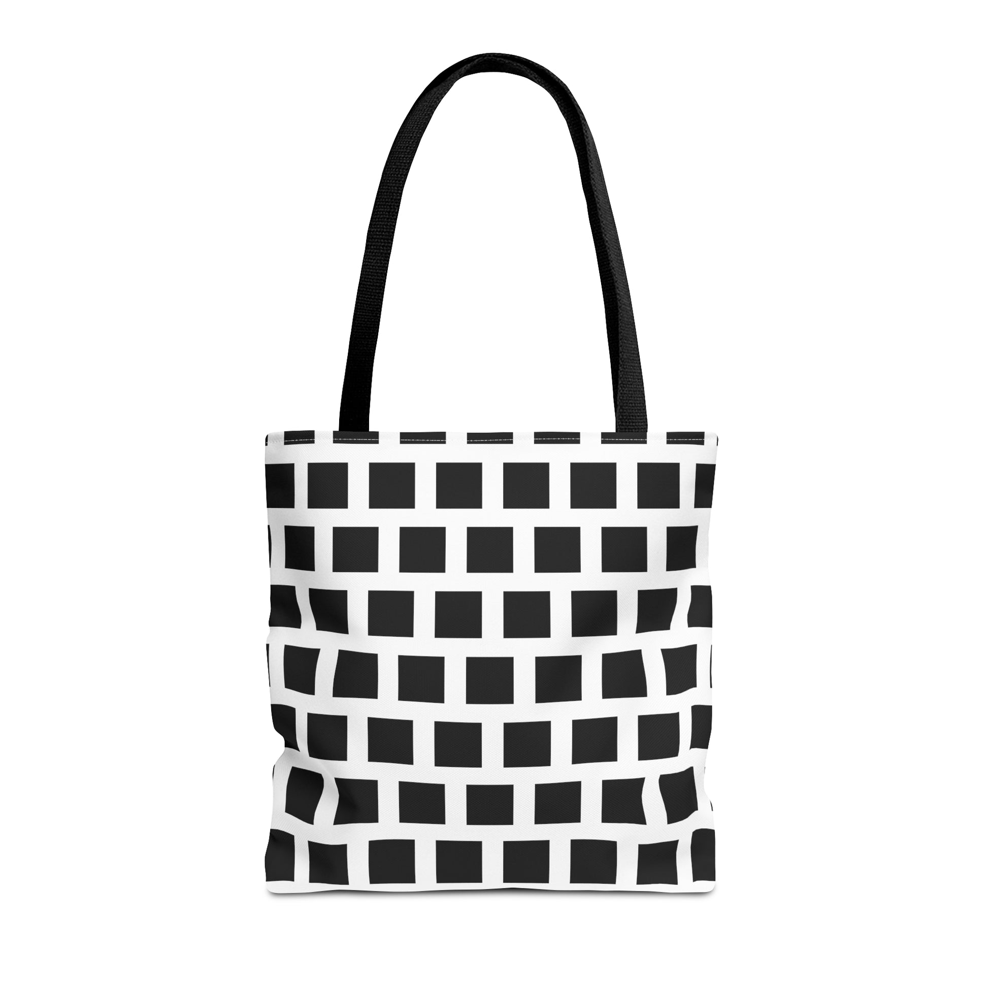 Tote Bag Black Square Pattern Shoulder Bag Versatile and Durable Bags JSCHAFFA.com