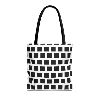 Tote Bag Black Square Pattern Shoulder Bag Versatile and Durable Bags JSCHAFFA.com