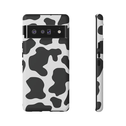 Black Cow print Phone Case iPhone Samsung Google