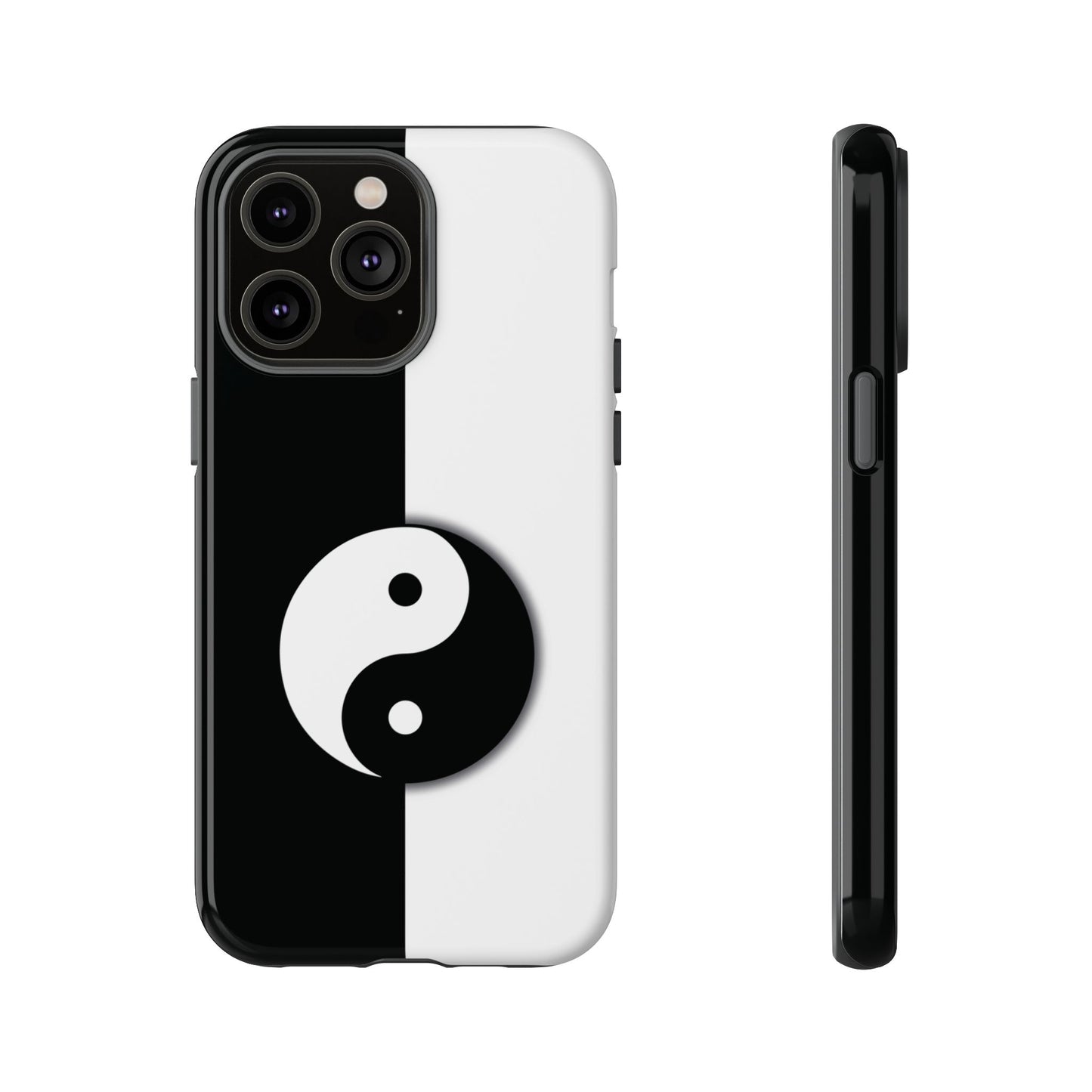 Yin Yang Black and White Tough Phone Case for iPhone, Google, Samsung Phones