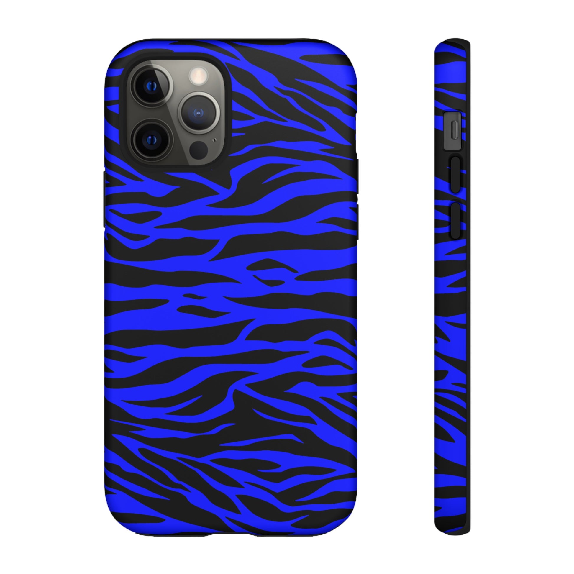 Blue Wild Tiger Print Pattern Tough Phone Case To protect your Phone, Phone Case, JSCHAFFA.com