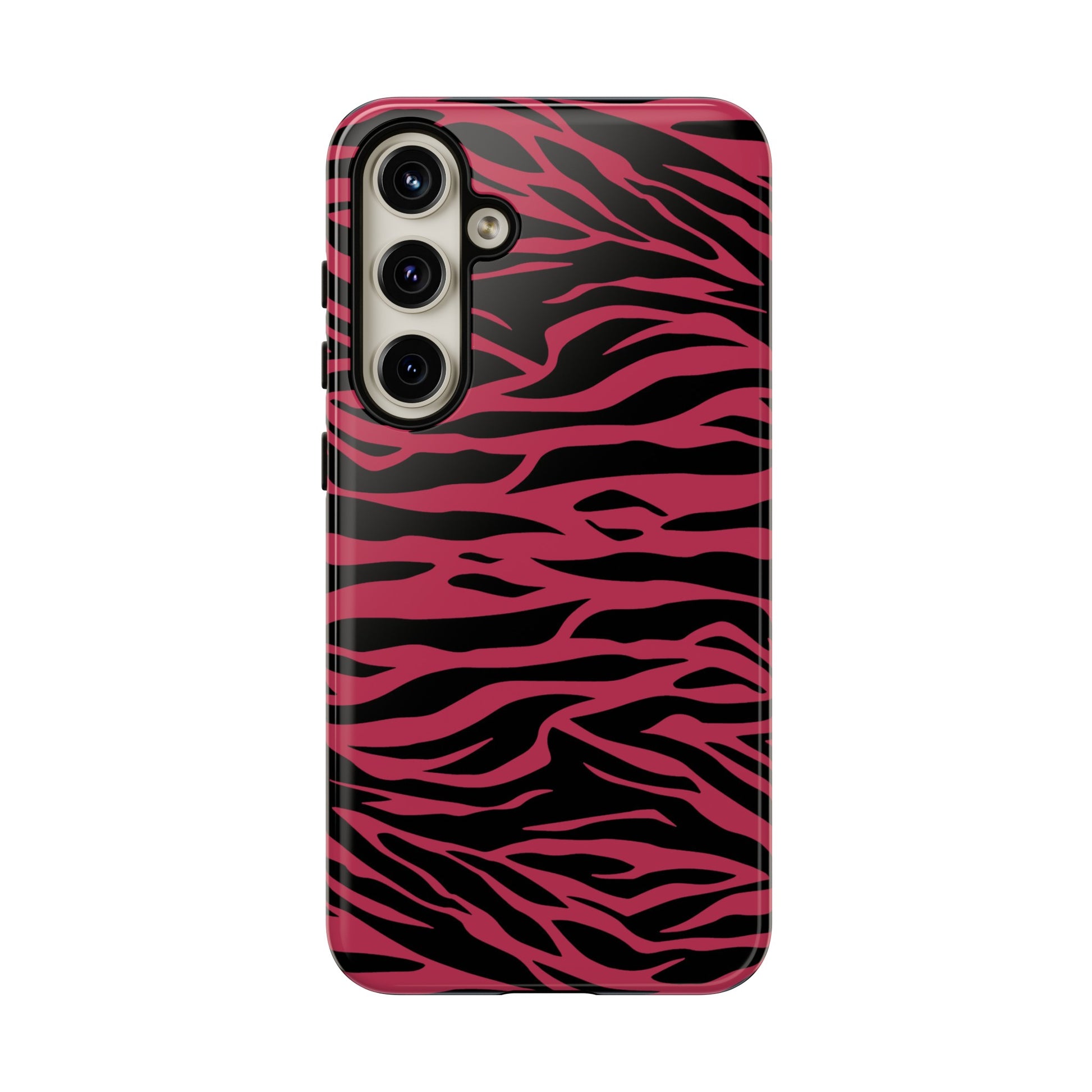 Viva Magenta Cute Wild Tiger Print Pattern Tough Phone Case, Phone Case, JSCHAFFA.com