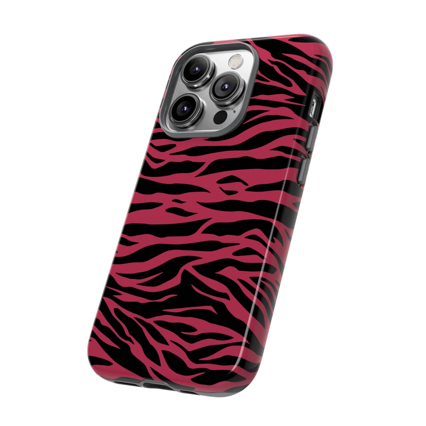 Viva Magenta Cute Wild Tiger Print Pattern Tough Phone Case, Phone Case, JSCHAFFA.com