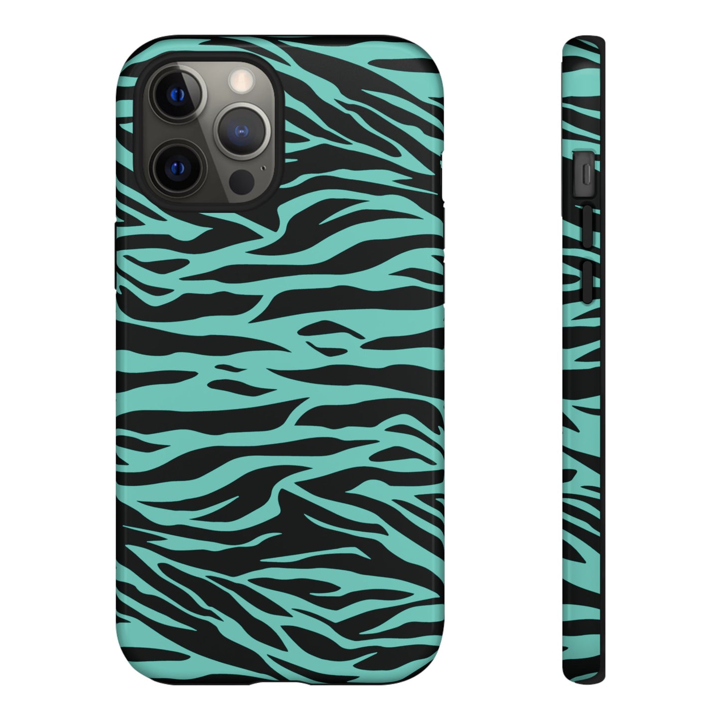 Aqua Cute Wild Tiger Print Pattern Tough Phone Case