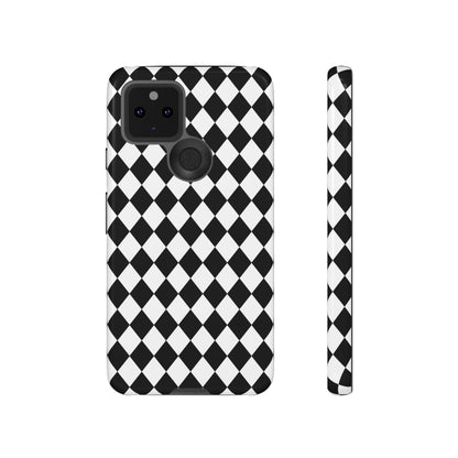 White and Black Dimond Tough phone Case Cover | iPhone | Google | Samsung