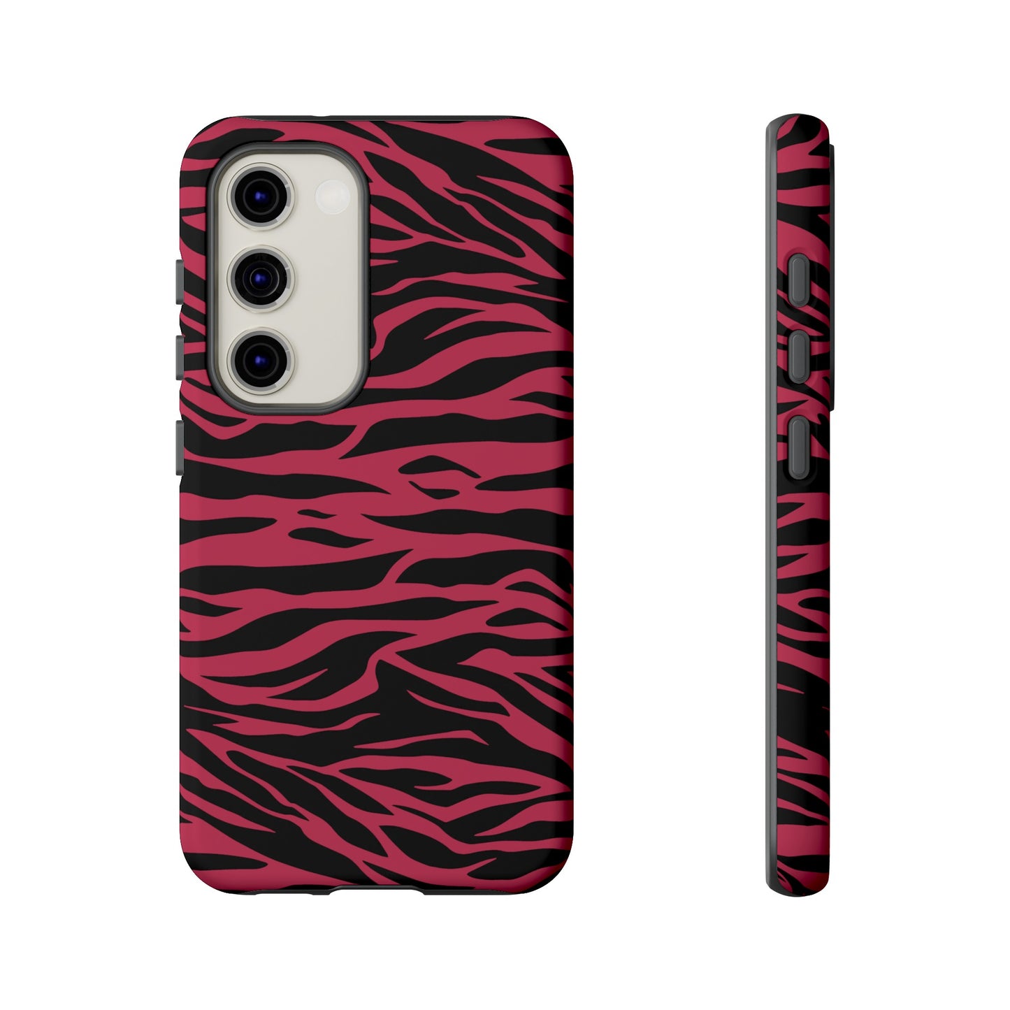 Viva Magenta Cute Wild Tiger Print Pattern Tough Phone Case, Phone Case, JSCHAFFA.com