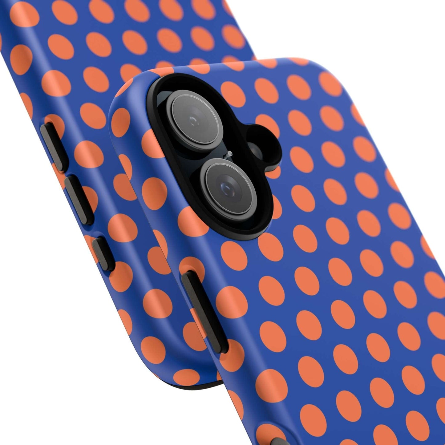 Cobalt Blue & Coral Polka dot Tough Case for iPhone, Samsung, Google