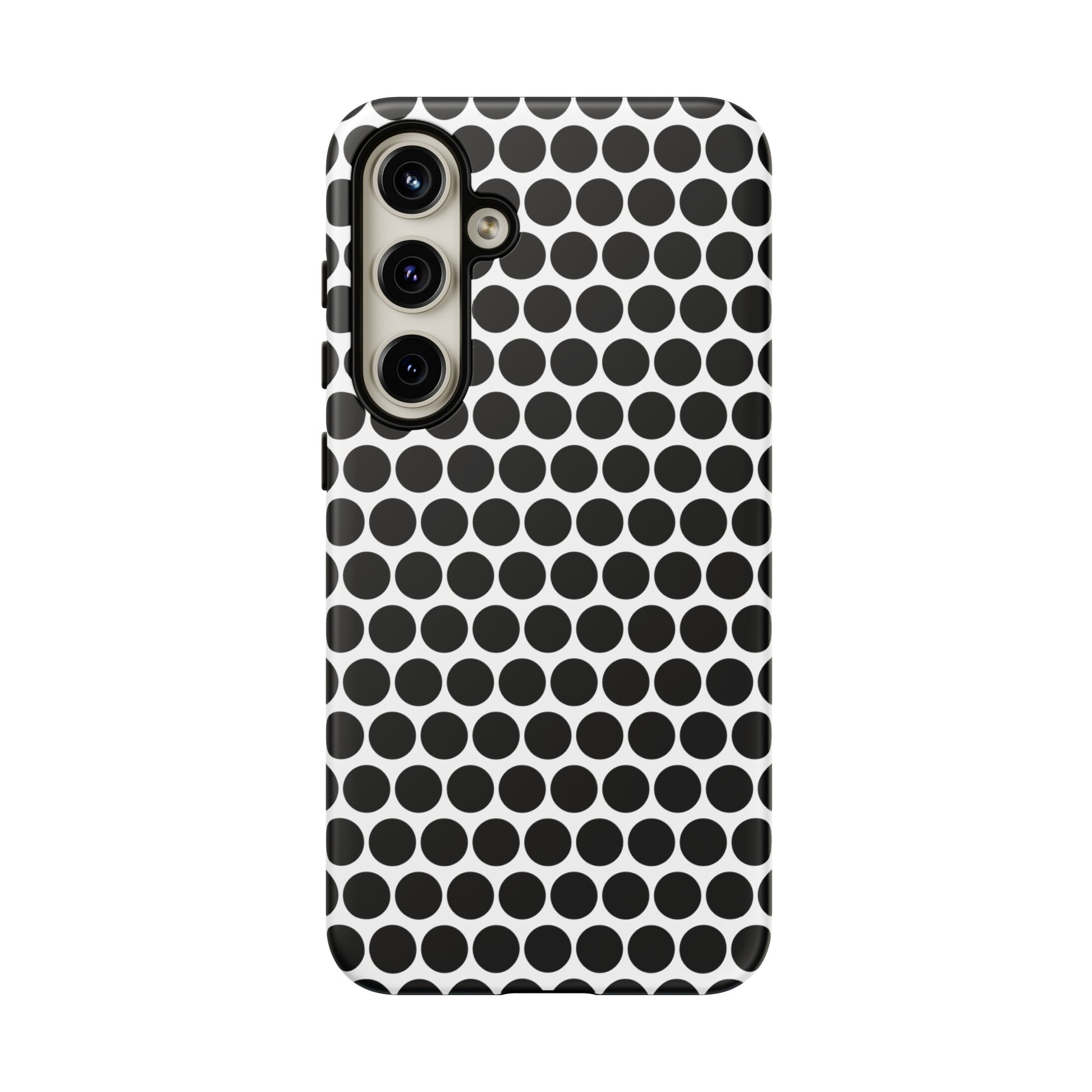 Cute Black White Polkadot Tough Case for iPhone, Samsung, Google, Phone Case, JSCHAFFA.com