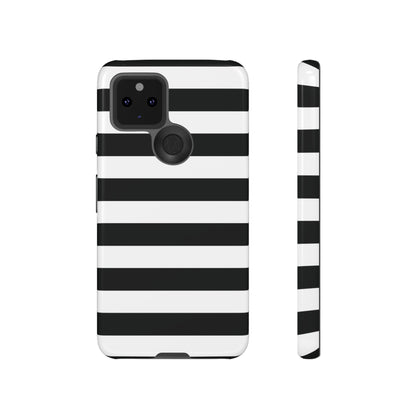 Black and White Stripe Tough Phone Case, Phone Case, JSCHAFFA.com